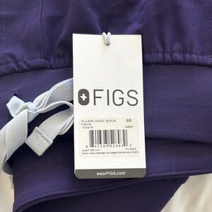 Figs Deep Purple Cargo Scrub Pants